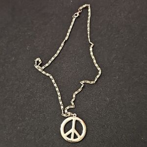 Silver Peace Necklace 📿Not In The $10.00 Offer.